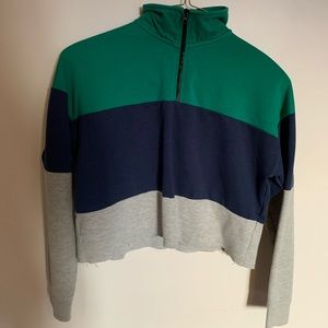 Half zip multi colour sweater